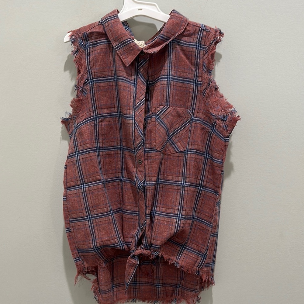 Hayden girls Plaid Sleeveless kids Top